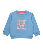 Trotters cotton Here Comes Trouble sweatshirt 3-24 months (British brand)