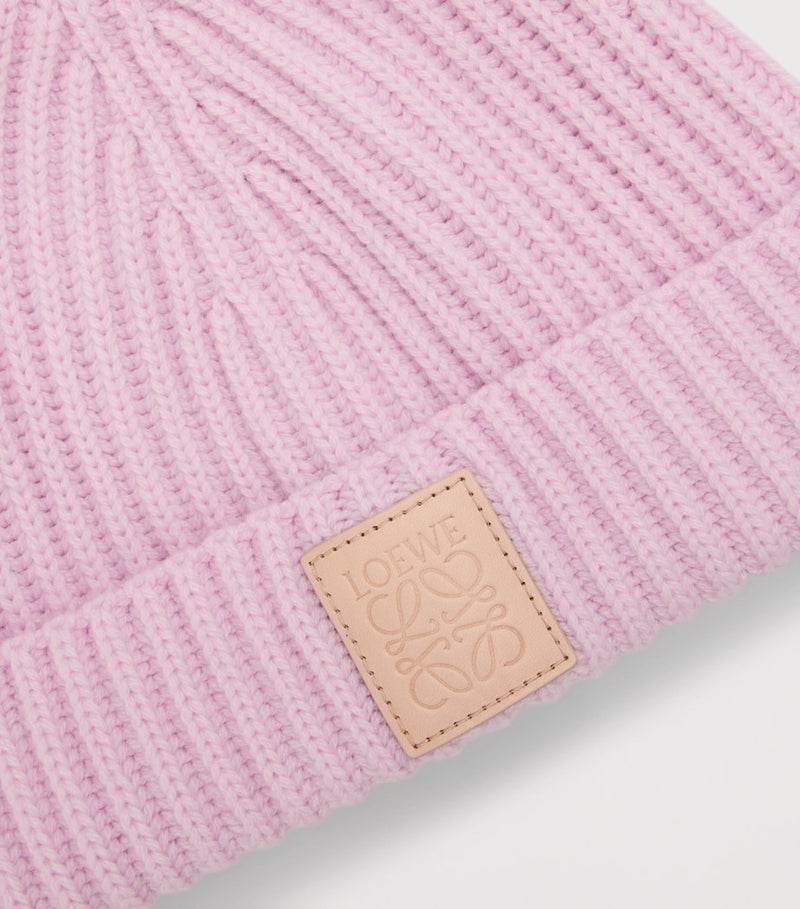 LOEWE Cashmere Ribbed Beanie hat, UK version