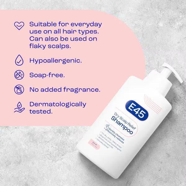 E45 Dry Scalp Relief Shampoo 500ml - British product