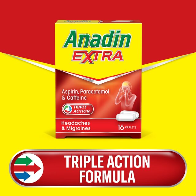 Anadin Extra Aspirin & Paracetamol Fast Acting Pain Killer Caplets 16 per pack - McGrocer