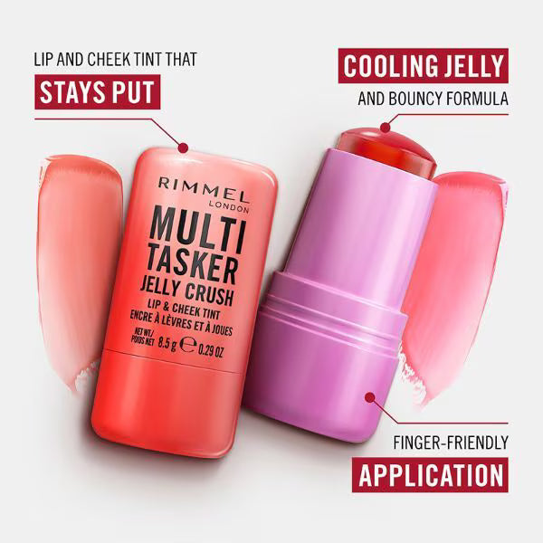 Rimmel jelly lip tint 300 Peachy Punch, imported from the UK