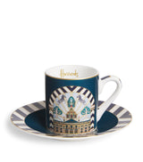 Harrods Bone China Enchanted Emporium Building Espresso Cup and Saucer