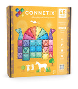 Connetix Tiles Glitter Castle Pack Magnetic Building Tiles 48 Pieces