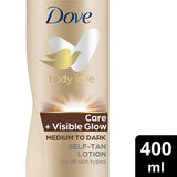 Dove Visible Glow Self Tan Lotion Medium To Dark 400ml