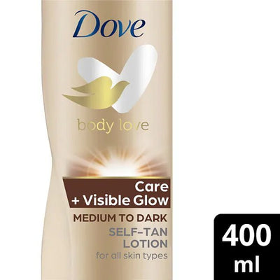 Dove Visible Glow Self Tan Lotion Medium To Dark 400ml