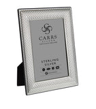 Carrs sterling silver photo frame cross stitch 7x5 inches, UK version
