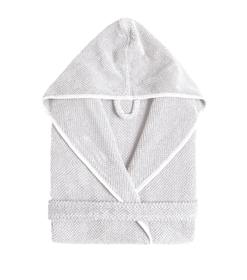 GRACCIOZA hooded bathrobe in bee waffle weave, small medium size, UK version
