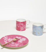 Pink Tonquin Fine China Plate with 22-Carat Gold Detailing, 20.5cm