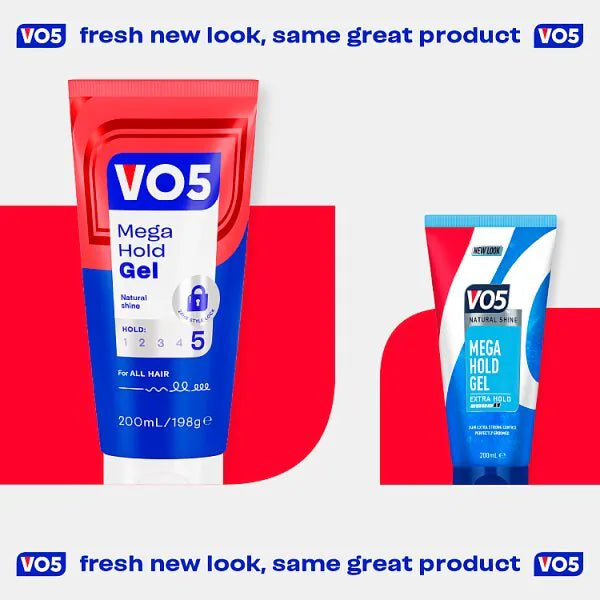 Vo5 Mega Hold Styling Gel Men's 200ml (British brand)