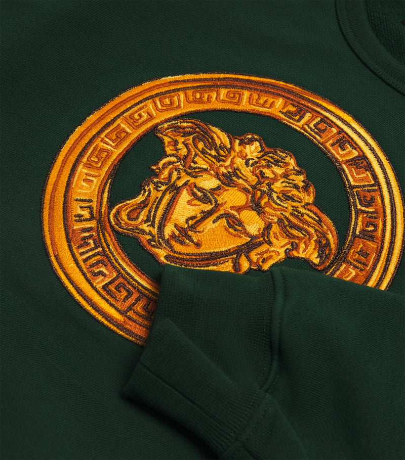Versace Kids Cotton Embroidered Medusa Sweatshirt 6-14 years (British brand)