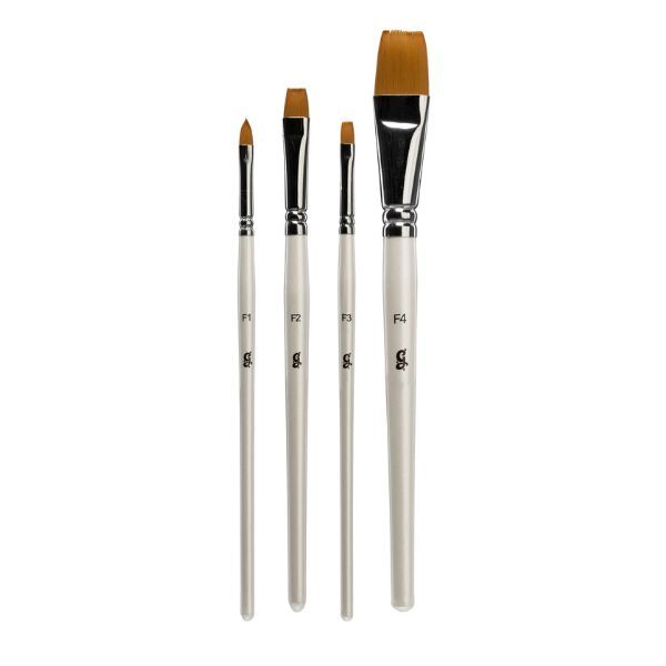 Glisten Cosmetics flat brush set multipack makeup, UK version