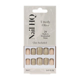 Nail HQ Utterly Olive Square Artificial Fingernails with Glue Pack