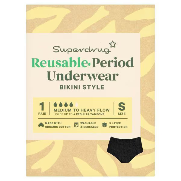 Superdrug Luna Period Bikini Pants Small Size (British brand)