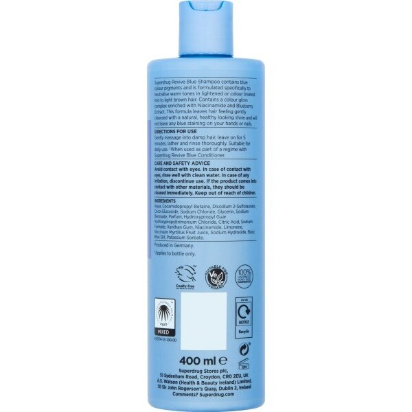 Superdrug Revive Blue Shampoo GOODS Superdrug