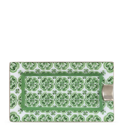 Dolce&Gabbana Casa Verde Maiolica Porcelain Ashtray