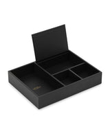 Smythson Panama Leather Valet Tray Desk Organizer