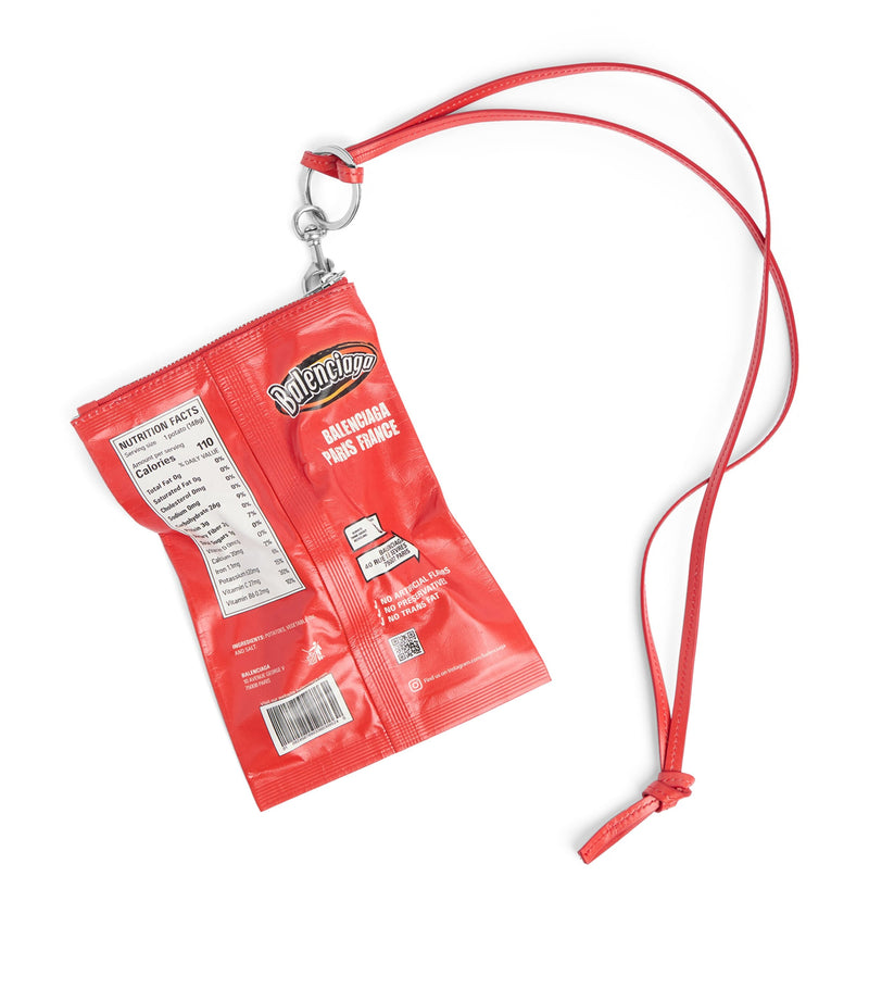 Balenciaga Calf Leather Chips Phone Pouch