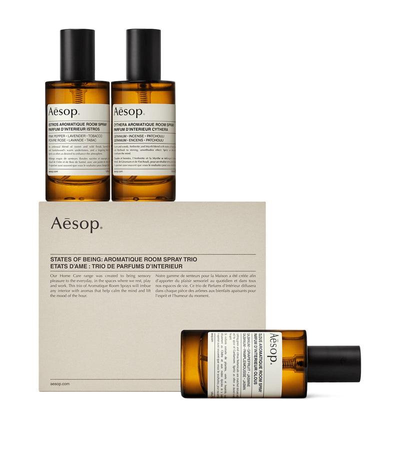 Aesop States of Being Aromatique Room Spray Trio with Cythera, Istros, Olous scents (3 x 50ml) - British product