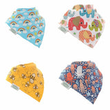 Ziggle Colour Burst Bandana Dribble Bib Set 4 Pack Baby