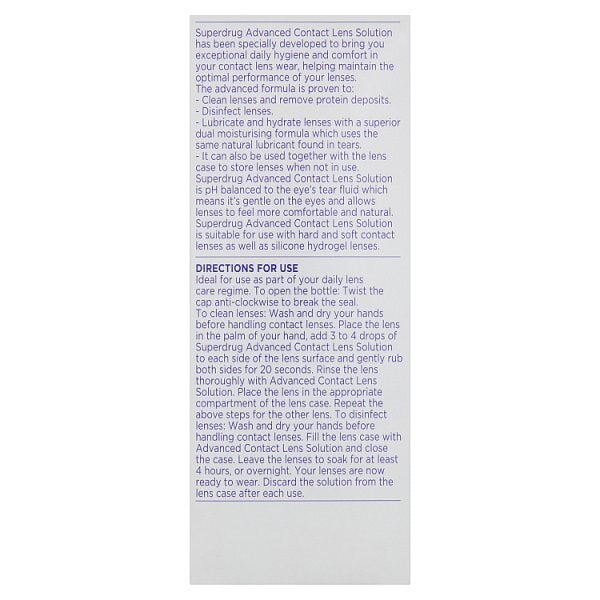 Superdrug Advanced Contact Lens Solution 360ml GOODS Superdrug