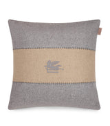 Etro Wool-Blend Embroidered Pegaso Cushion 45cm x 45cm