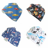 Ziggle Boysterous Bandana Dribble Bib Set Pack of 4