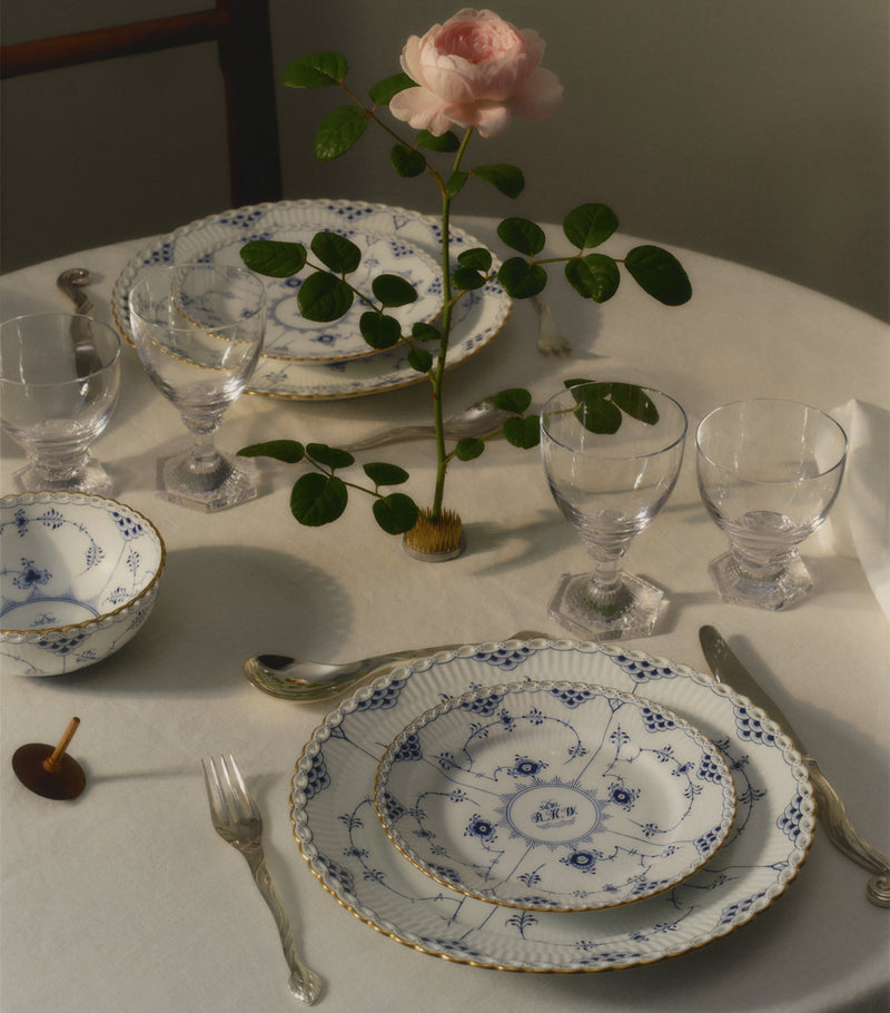Royal Copenhagen Aurora Champagne Coupes 250ml set, imported from the UK