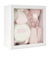 Baby Gift Box with Soft Duck Toy, Duck Comforter, Booties, and Teether