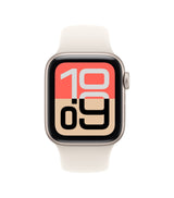 Apple Watch SE 3 2025 Starlight Smartwatch with Starlight Sport Band, 40mm, Small/Medium