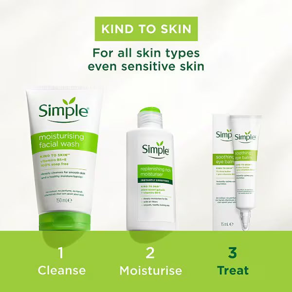 Simple Kind to Skin Moisturising Facial Wash 150ml (British brand)