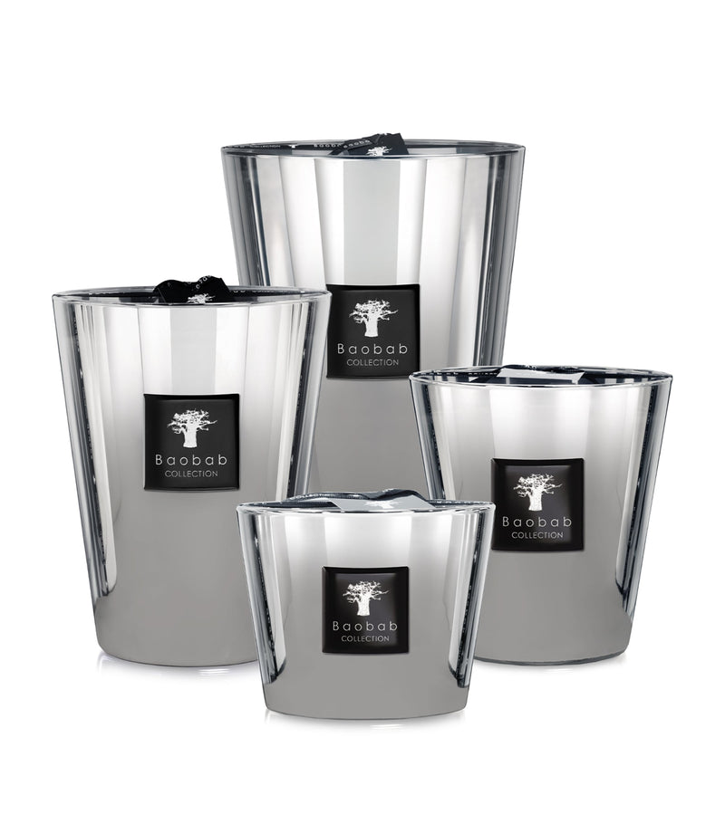 Baobab Collection Platinum Pillar Candle 10kg, imported from the UK