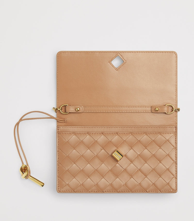 Bottega Veneta Leather Andiamo Chain Wallet