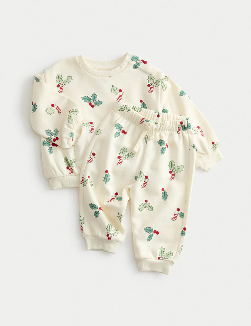 2pc Cotton Rich Top & Bottom Outfit (0-3 Yrs)