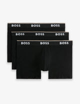 BOSS 3 Pack Power Cotton Rich Logo Boxer Briefs