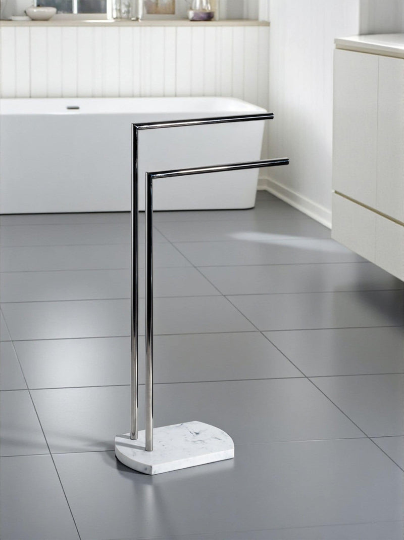 Showerdrape White Octavia freestanding towel stand 82cm height (British brand)