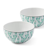 Prada porcelain rice bowls set of 2, 12cm width, imported from the UK