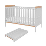 Tutti Bambini Rio Cot Bed with Cot Top Changer & Mattress - Dove Grey/Oak GOODS Boots