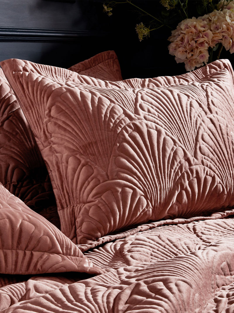 Paoletti blush pink velvet duvet cover set, imported from the UK