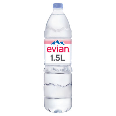 Evian mineral still water 1.5L - British product