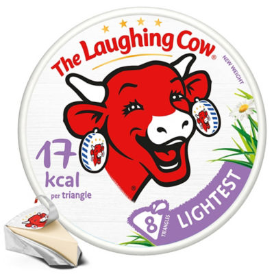 The Laughing Cow Lightest Cheese Spread Triangles 120g (Pack of 8)