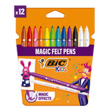 BIC Kids Magic Felt Pens Erasable Colouring Pens Pack of 12