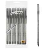 Bic ballpoint pens black pack of 8 - British product