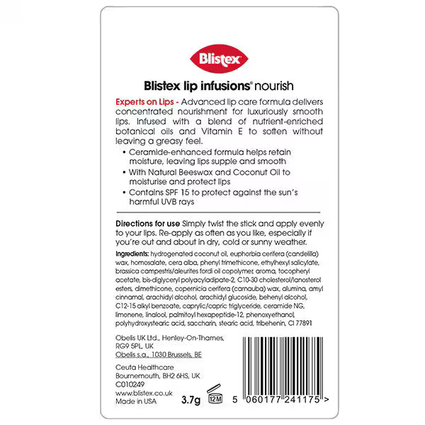 Blistex Lip Infusions Nourish Lip Balm 3.7g - British product