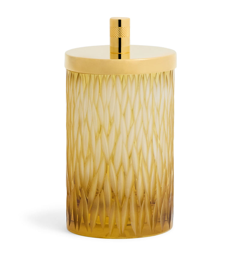 ZODIAC Crystal Amber Cotton Wool Jar