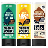 Original Source shower gel multipack 6 x 250ml, imported from the UK