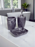 Showerdrape Octavia Grey bathroom accessory set (British brand)