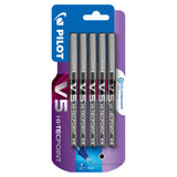 Pilot V5 liquid ink rollerball pen black 5pk, imported from the UK