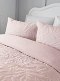 Serene Pink Luana quilted duvet cover set (British brand)