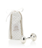 English Trousseau kids rattle in cotton bag Beige - British product