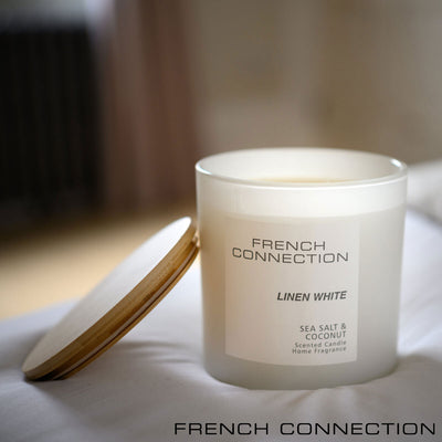 French Connection Pastel Linen White Scented Candle 1.5kg